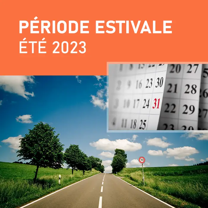 Période estivale, été 2023